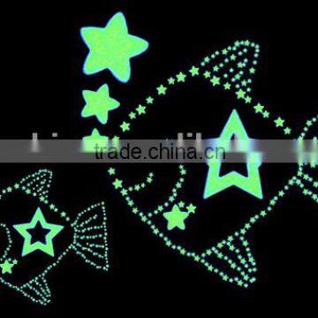 Cartoon image cut fish noctilucent stick/luminous stickers