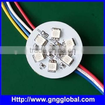 6 SMD5050 diameter 38mm greyscales 256 RGB DC24V PCBA digital led pixel module light PCB LED