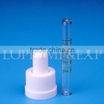 18/410 White Plastic Childproof Dropper With Glass Scaled Pipette photo-2