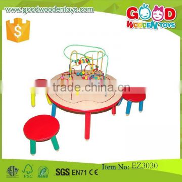 new design prescool toys- activity table OEM multifunctional wooden preschool toys for children EZ3030                        
                                                Quality Choice