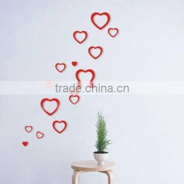 Acrylic Heart-shaped Wall Stickers/PMMA Wall Decoration/Crystal-dimensional Wall Stickers photo-3