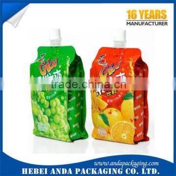 Reusable baby food spout pouch/Customized liquid juice pouch with spout