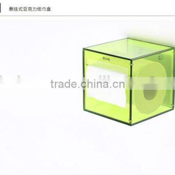 China supplier hanging washroom acrylic tissue box