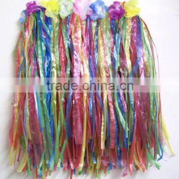 Hot sale high quality hawaii hula straw dance skirt for party decoration BWG-2469