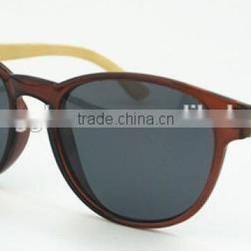 2014 New Style PC Frame With Wooden/bamboo Temple Sunglasses CE FDA UV400 TAC Polarized photo-3