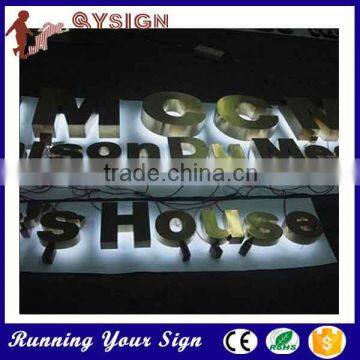 good visual stainless steel 3d backlit sign