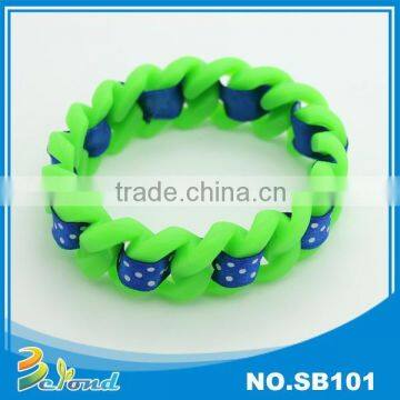 Custom braided new style silicone bracelets