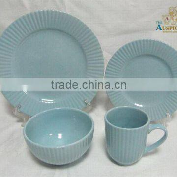 16pcs hotsale color glazed of stoneware dinner set