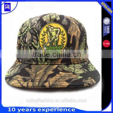 High Quality Custom Embroidered Cotton Camo 6 Panel Baseball Cap 6 Panel Flat Camo Snapbck Hats photo-3