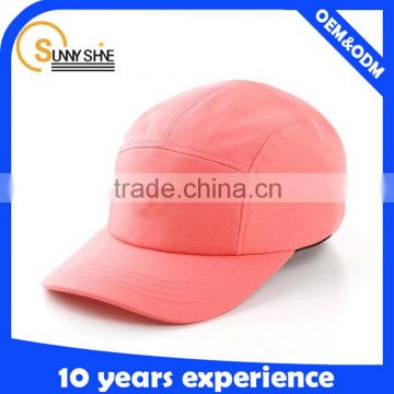 customized plain flat short brim 5 panel cap