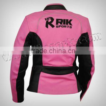 Women Motorbike Leather Jacket & Motorcycle Clothing Real Leather Racing Jacket photo-2