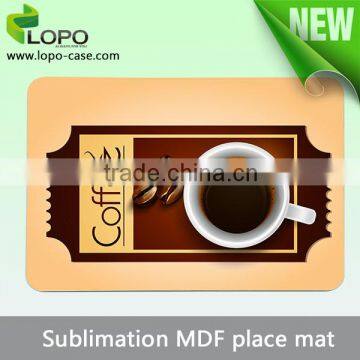 2016 New sublimation eco-friendly Customized table MDF place mat