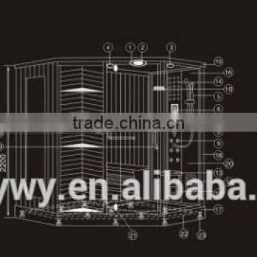 Diamond Shape Computer Steam Room S-079 photo-2