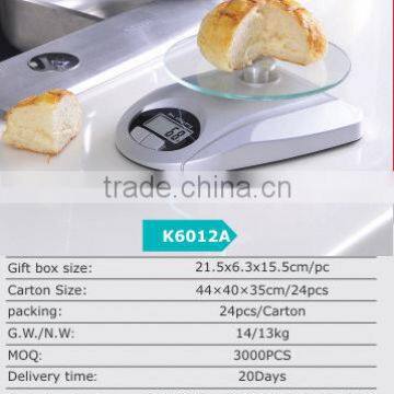 Digital Kitchen Scale 3kg 5kg LCD ABS plastic part HS code 84231000