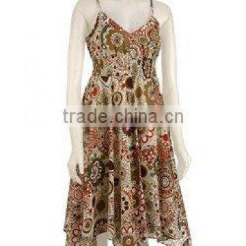 printed beach dress and kaltan for ladies