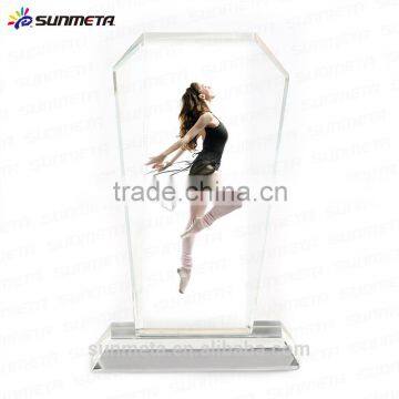 Sunmeta factory sublimation cystal trophy for 3D vaccum machine BXP-02