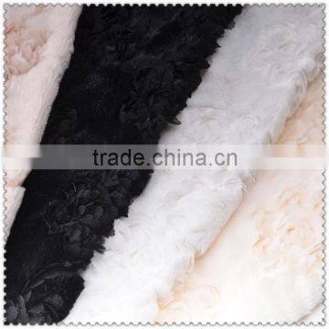 100% polyester velvet lace 3d Fabric