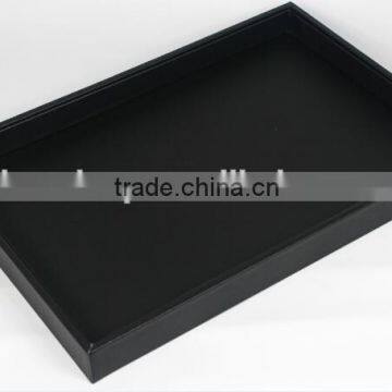 2016 Guangzhou custom luxury wood leather jewelry display tray