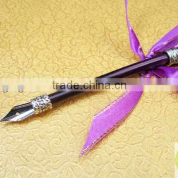 Gift Calligraphic Quill Feather Stainless Steel Fountain Pen Set