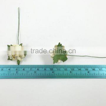 Cream, Small Handmade Mulberry Paper Flower, Wedding Party, Scrap-booking Crafts, Wholesale photo-3