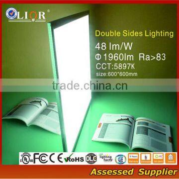 Factory samrt led panel 600x600 Double side illumination led panel lighting 60x60 CE ROHS 2x2 led ceiling panel light