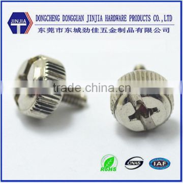 Nickel plating phillips slot knurled thumb screw M2