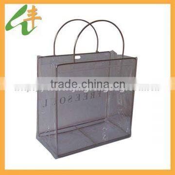 high quality branded clear pvc handbag