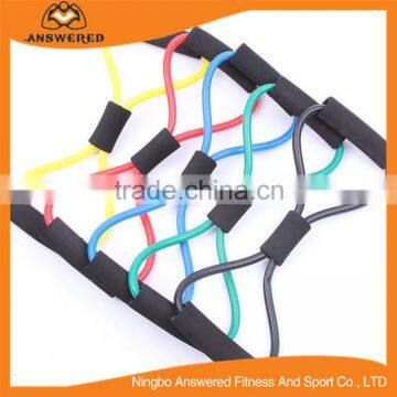 Figure 8 Resistance Tube Exercise Band Loop with Soft Handles for Body Conditioning