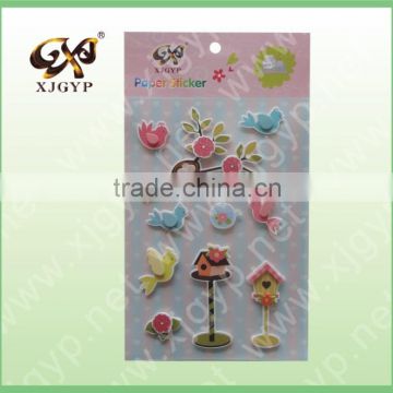 happy tree friends birds cute 3D paper sticker for children