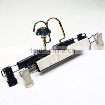 Good Plating plastic pants hangers clamp for trouser display