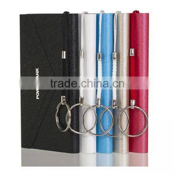 Portable Leather Envelope Customized Logo 3000mah Power Bank