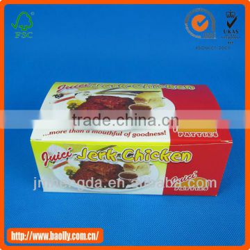 Top quality food grade fast food fold pack food box