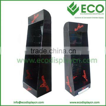 Factory Price Custom Folding Advertising Cardboard Hook Display Stands, Supermarket Floor Display