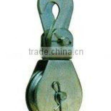 transportation swivel double hook pulley