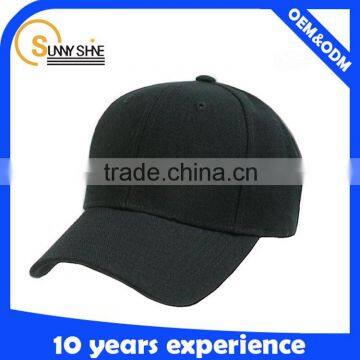 6 Panel Plain Blank Baseball Cap With Fitted Style Wholesale