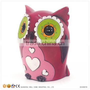 Resin Coin Bank Baby Cute Owl Modelling for Sale