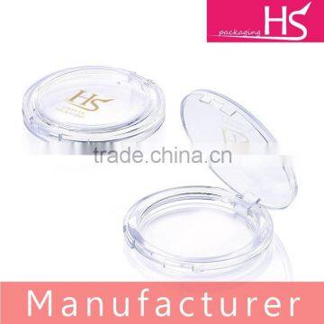 Transparent round cosmetic empty container