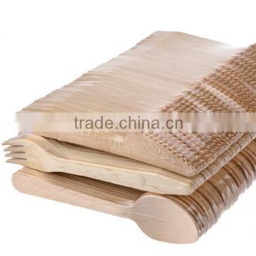 different types of birch wooden cutlery spoon fork knife for flatware