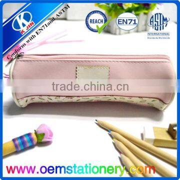 High quality customized printing PU zipper triple pencil case back to school