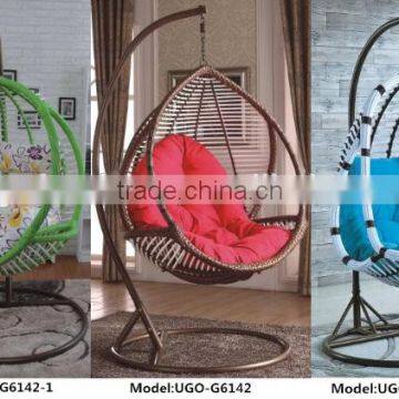 2016 fashion rattan hanging lounge furniture for adult swing chairs