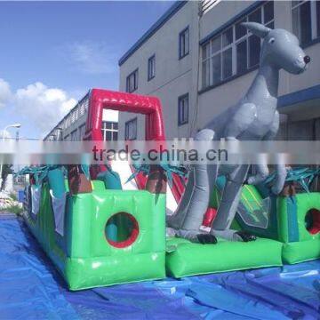 Giant Outdoor Playground Dinosaur Inflatable Obstacle Course for Kid Game photo-2