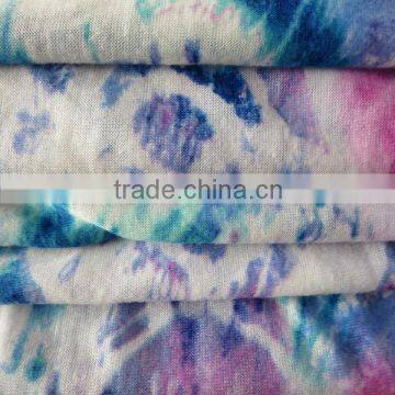 Popular printed knitted fabric for dress,100% Polyester knitted fabric