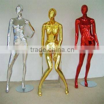 Chrome female mannequin with dfferent color