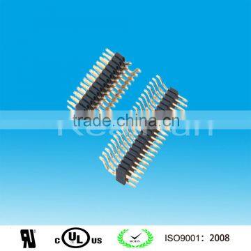 1.27mm Pitch Single Layer Single/Double Row SMD Angle Pin Header connector  in China