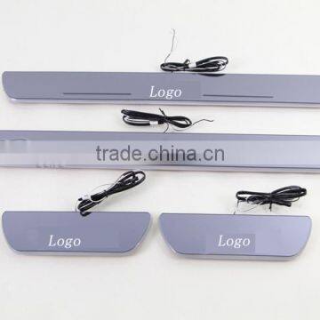 4 Pcs/Set Car LED Flash Door Sills Moving Scuff Plate White Blue Light Panel For Mazda 3th Axela 2014 2015 Quality Choice photo-3