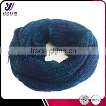 Fashion knitting woman Neck warmer loop scarf hand crochet infinity scarf factory wholesale sales (accept custom)