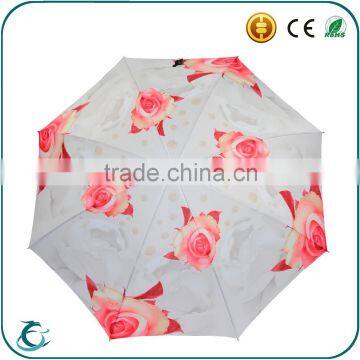 Fashion High Quality Ladies Full Body Rose Straight Umbrella photo-3