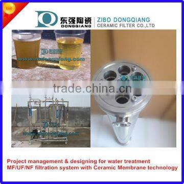Ceramic membrane module with ss housing for micro filtration system