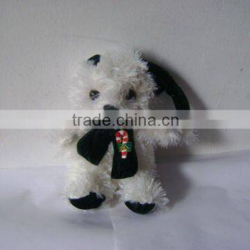 lovely christmas soft stuffed plush teddy bear with hat&scarf