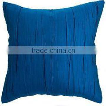 16x16 inch Blue Solid Crepe Throw Pillow Cover